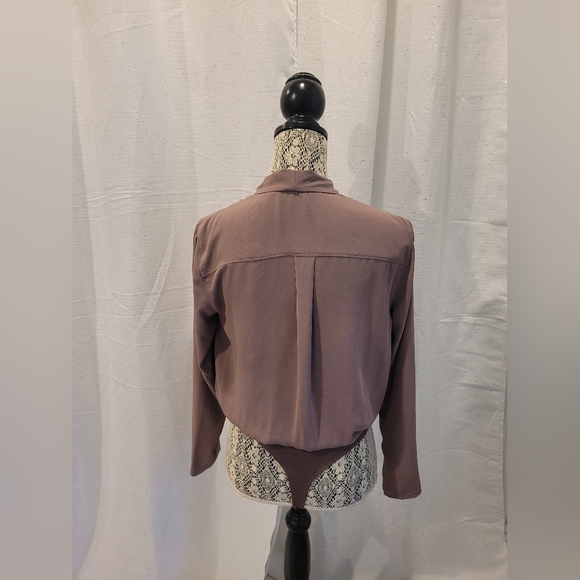 Aritzia Babaton Ambrose Bodysuit Shadow Mauve Size Small - Picture 4 of 12